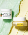 Farmacy Ceramide Face Moisturizer + Cleansing Balm Duo - Travel Size Skin Care Set with Green Clean Makeup Remover Balm + Honey Halo Moisturizer Face Cream (2 Count)