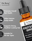 Dr. Berg Scalp & Hair Serum (Improved Formula) with Vitamin D3 & E - Clinically Tested, Paraben- and Sulfate-Free Hair Oil for Women & Men - Includes Rosemary Oil, Castor Oil & Jojoba Oil - 2 Fl oz