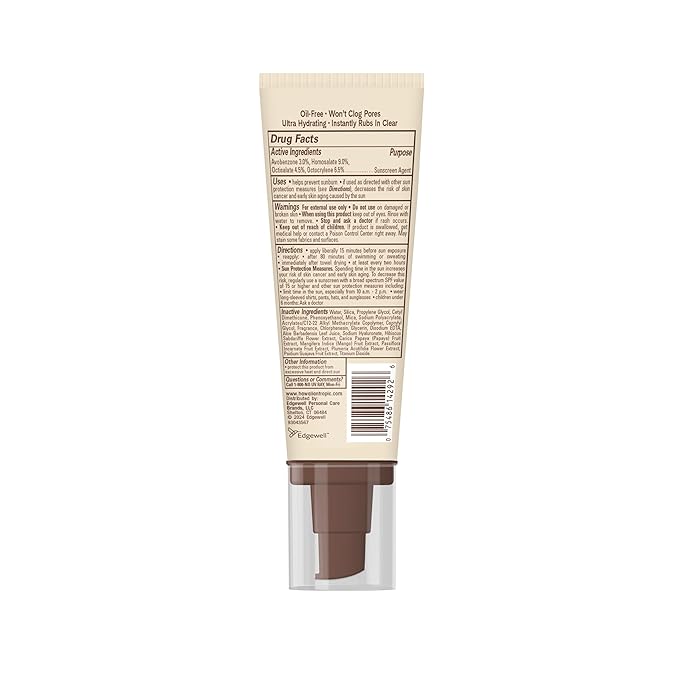 Hawaiian Tropic Sheer Touch Face Sunscreen Lotion SPF 60, 2.5oz | Travel Size Sunscreen for Face, Sunblock Lotion, 2.5oz