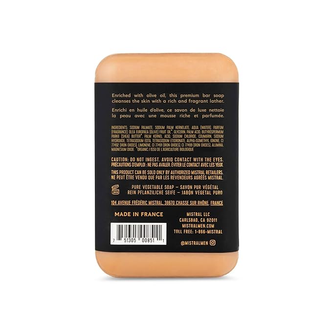 Mistral Bar Soap, Golden Tobacco, Large Bar