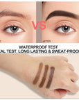 3 Colors Eyebrow Makeup Kit, Professional Brow Contour Palette, Waterproof Long-lasting Eyebrow Filler Powder with Mirror & Brow Brush