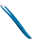 TRIM Azure Collection Slant Tip Tweezer – Precision-Ground Tips Grasp Even The Finest Hairs – Angled to Align with The Brow's Natural Arch – Calibrated Tension for More Control – Stainless Steel