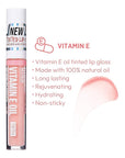 KISS New York 3 PACK Lip Oil Gloss, Hydrating Non-Sticky Lip Oil, 100% Natural Oil, Lightweight, Moisturizing, Nourishing (Rosegold & Cocoa Butter & Vitamin E)