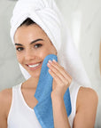 Utopia Towels 12 Pack Cotton Washcloths Set - 100% Ring Spun Cotton, Premium Quality Flannel Face Cloths, Highly Absorbent and Soft Feel Fingertip Towels (Electric Blue)