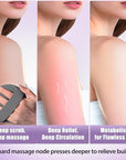 Lymphatic Drainage Silicone Body Scrubber for Shower - Exfoliating Silicone Loofah with Zinc Infused and Stiff Massage Nodes，for Improving Skin Health and Reduces Acne -Dark Gray
