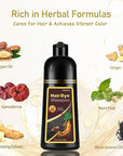 Dark Coffee Hair Dye Shampoo, Hair Color Shampoo for Gray Hair, Brown Hair Dye, Brown Hair Shampoo, Champu Para Canas, Long Lasting Natural Color, Easy to Use, 16.90 Fl Oz