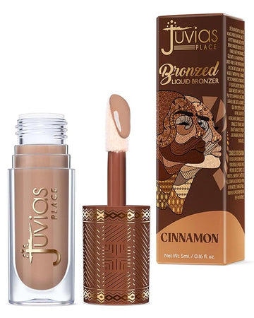 Juvia’s Place Bronzed Liquid Bronzer - Cinnamon - Liquid Bronzer for Face with Silky Blendable Texture - Buildable Coverage for Natural Contour & Dimension - Easy-to-Blend, Patch-Proof Formula