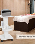 Esthetician Cart with Wheels and 2 Trays, 4 Tier Salon and Spa Equipment Trolley Carts, Beauty Machine Trolley, Load 135lbs