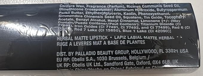 Palladio Herbal Matte Lipstick, Creamy and Full Coverage Long Lasting Matte Lipstick, Chianti
