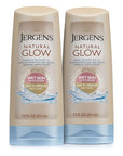 Jergens Natural Glow In Shower Lotion, Self Tanner for Fair to Medium Skin Tone, Sunless Tanning Wet Skin Lotion for Gradual, Flawless Color, 7.5 Ounce, Pack of 2