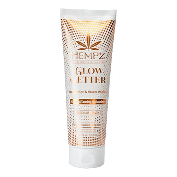 Hempz Glow Getter Gradual Self-Tanning Lotion – Medium to Dark, 7.5 oz | Natural Golden Tan, Summer Glow, Vegan Hydrating Moisturizer for legs, arms and body