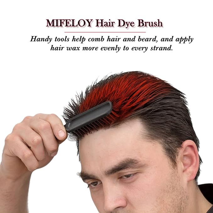 4.23 oz Temporary Orange Hair Spray Color Wax with Dye Brush, Instant Natural Hairstyle Cream, Disposable Coloring Mud for Women Men Youth, Washable Styling Pomades, Party Cosplay DIY Halloween