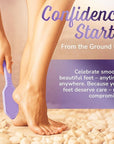 Silicone Foot Callus Remover - Nano Glass Foot File for Dead Skin and Cracked Heels - Callus Remover for Feet & Hard Skin - Ergonomic Foot Scrubber & Exfoliator for Soft, Smooth Feet - Purple
