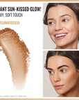 Oulac Shimmer Bronzer Powder Face Makeup with Mirror Cruelty-Free B01