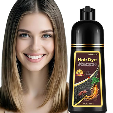 Brown Hair Dye Shampoo, Hair Color Shampoo for Women Men, Long Lasting Brown Hair Shampoo, Colors in Minutes, Champu Para Canas, Easy to Use