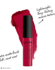 NYX PROFESSIONAL MAKEUP Soft Matte Lip Cream, Lightweight Liquid Lipstick - Monte Carlo (Deep Cranberry Red)