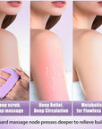 Lymphatic Drainage Silicone Body Scrubber for Shower - Exfoliating Silicone Loofah with Zinc Infused and Stiff Massage Nodes，for Improving Skin Health and Reduces Acne -Purple