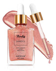 Shimmering Body Oil,Face & Body Glitter Makeup Liquid for Women