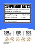 BulkSupplements.com N-Acetyl L-Carnosine Powder - Carnosine Supplement, N-Acetyl Carnosine 500mg - Gluten Free, 500mg per Serving, 250g (8.8 oz) (Pack of 1)