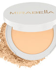 Mirabella Invincible For All Pure Pressed Foundation - Buildable Mineral Foundation & Blurring Setting Powder for All Skin Types - HD Matte Finishing Powder - Fair F6