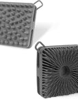 Silicone Body Scrubber Men, Dual-Sided Design Exfoliating Body Brush Buffer Scrubber and Scalp Massager, Shower Scrubber for Body, Silicone Loofah, Ergonomic No-Slip, Easy to Clean (Grey)