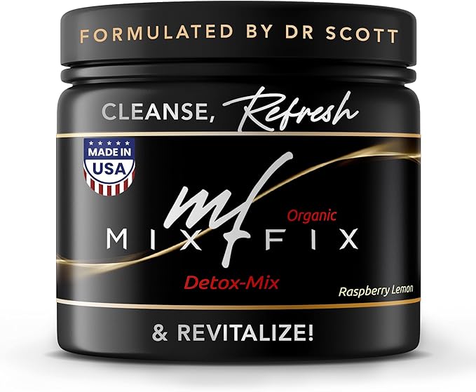 Detox Powder, Full Spectrum Detox Cleanse Mix, Detox for Natural Cleansing and Vitality, Liver Cleanse Detox, Detox Cleanse for Weight Loss, Natural Detox Powder, Vegan Detox (Raspberry Lemon)
