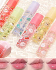6pcs Fruit Flavored Lip Gloss Set, Roll on Lip Gloss Set Kids Lip Gloss Cute Lip Oil for Girls, Glossy and Shiny Non-Toxic, Kid Friendly, Kids Gift