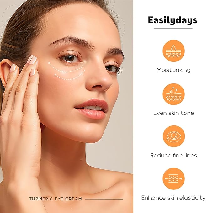Turmeric under eye cream, for