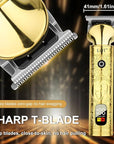 Beard Trimmer for Men, Portable 6 in 1 Hair Clippers,Waterproof Cordless Hair Clipper,Mens Grooming Kit for Mustache Facial Hair, Rechargeable Beard Trimmer Kit, Gifts for Men(Gold)