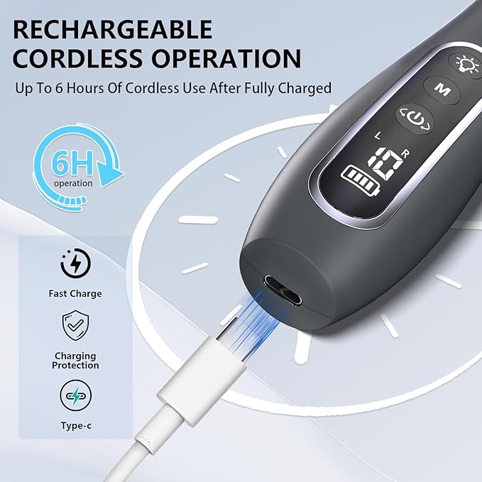 Electric Nail File Drill, Cordless 2000 mAh Rechargeable Nail Filer Electric, Portable Nail Dril 10 Speeds Professional Machine Drill for Nails Acrylic Manicure and Thick Toenails Grinder