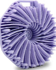Silicone Body Scrubber，Exfoliating Body Scrubbers for use in Shower,Silicone Body Brush for Showering and Anti-Slippery Handles for All Skin Types (Purple)