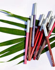 Palladio Lip Liner Pencil, Wooden, Firm yet Smooth, Contour and Line with Ease, Perfectly Outlined Lips, Comfortable, Hydrating, Moisturizing, Rich Pigmented Color, Long Lasting, Walnut