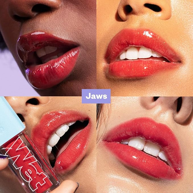 Kosas Wet Lip Oil Gloss - Hydrating Lip Plumping Treatment with Hyaluronic Acid & Peptides, (Jaws)
