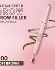 Covergirl Clean Fresh Brow Filler Pomade, 400 Soft Brown, Eyebrow Pencil, Ultra-Precise Tip, Creamy Formula, Highly Pigmented, Soft Matte Finish, Vegan Formula, 0.007oz