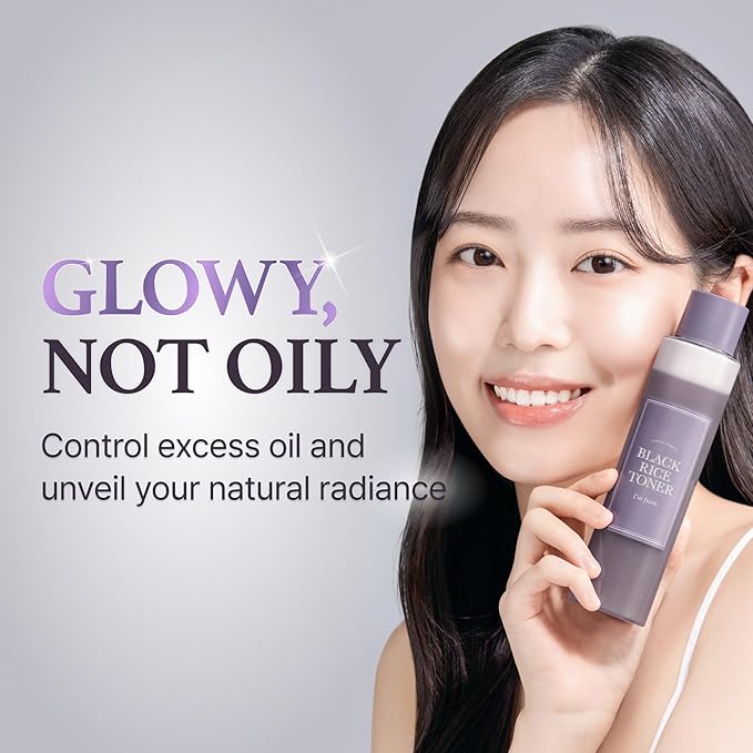 I'm from Black Rice Toner for Oily Skin, Lightweight, Niacinamide, Panthenol, Glass Skin, Fragrance Free, Korean Skin Care, 150ml, 5.07 fl.oz