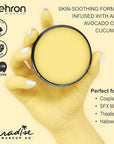 Mehron Makeup Paradise Makeup AQ Pro Size | Stage & Screen Performance, Face & Body Painting, Beauty, Cosplay, and Halloween | Water Activated Face Paint, Body Paint 1.4 oz (40 g) - Pastel Yellow