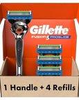 Gillette Fusion ProGlide Razor for Men, Handle + 4 Blade Refills