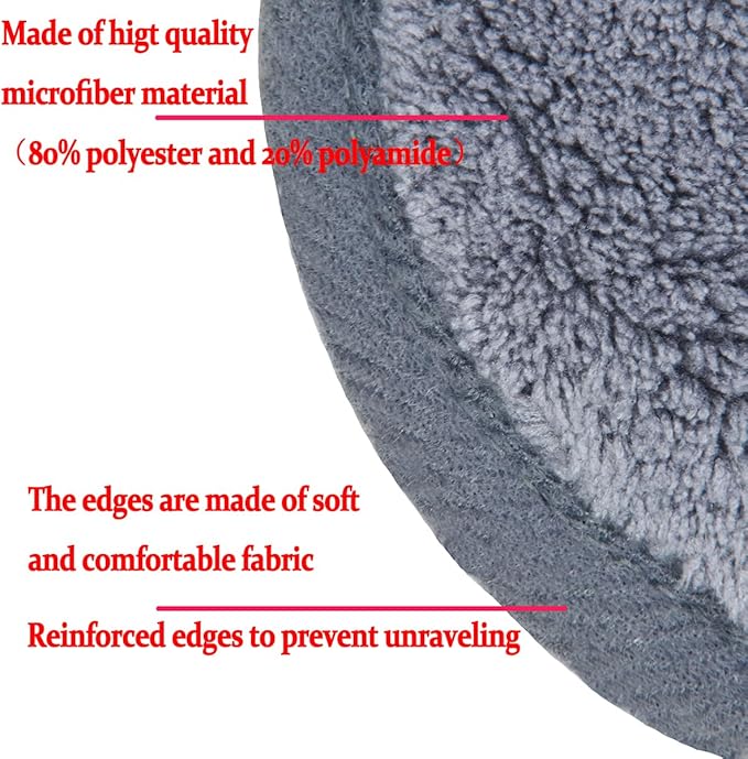 Reusable Makeup Remover Pads 16 Pack Microfiber Cleansing Facial Rounds Wipes Face, Eyes, Lips（3.5inch, grey）