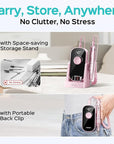 COSLUS Professional Rechargeable Electric Nail Drill 40000 RPM, Portable Nail File with Storage Stand for Acrylic Gel Polishing Removing - Easy to Use for Women, Manicure at Home DIY or Salon, Pink