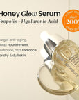 CNP Honey Glow Serum - Hyaluronic Acid & Propolis for Hydrating, Anti-Aging, Centella Soothing Serum, for Sensitive Skin, Korean Skin Care (0.5 fl. oz)