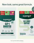Supergut GLP1 Daily Support, Variety Pack - High Fiber GLP-1 Supplement Powder for Women & Men - Sugar-Free Drink Mix for Gut Health & Digestive Support (15 Servings)