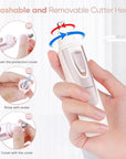 Ear and Nose Hair Trimmer Clipper - 2025 Professional Painless Eyebrow & Facial Hair Trimmer for Men Women, Battery-Operated Trimmer with IPX7 Waterproof, Dual Edge Blades for Easy Cleansing Rose Pink