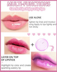 Glow Reviver Lip Oil Moisturizing Lip Gloss for Dry Lips, Clear Lip Oil with Plumping, Hydrating Effects, Women's Makeup Gift (#006 Berry)