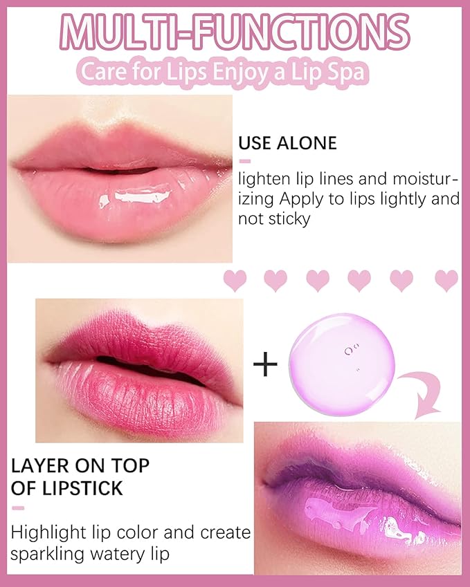 Glow Reviver Lip Oil Moisturizing Lip Gloss for Dry Lips, Clear Lip Oil with Plumping, Hydrating Effects, Women's Makeup Gift (#006 Berry)
