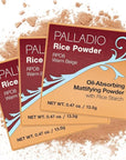 Palladio Rice Powder, Loose Setting Powder, Absorbs Oil, Leaves Face Looking and Feeling Smooth, Helps Makeup Last Longer For a Flawless, Fresh Look, Warm Beige, Pack of 3
