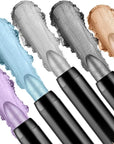 Boobeen Eyeshadow Stick Pencil Crayon Waterproof Cream Eyeshadow Glitter Eye Makeup, Easy to Use (02# + 08#)
