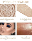 evpct Champagne Gold Face Highlighter Makeup Shimmer Glitter