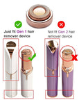 Generation 1 Replacement Heads for Old Flawless Gen 1 Facial Hair Remover, 2 pack