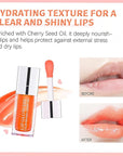 Plumping Lip Oil,Hydrating and Tinted Lip Balm,Nourishing Glow Oil for Lip Care, Transparent Non-sticky Big Brush Head Glitter Shine Primer Lip Tint(Raspberry)