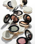MAKE Beauty Multi-Chromatic Eye Shadow. Metal Reflecting Luminous Foil Finish Creamy, Buildable, Dimensional Long-wear, Crease-proof Powder Eyeshadow, Multichrome Shade - Quartz, Taupe